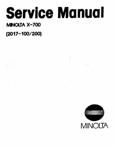 Minolta X-700 Service Manual Photocamera 135mm Reflex(low quality) - Part 1/11, pag. 190